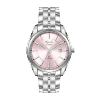 Alexandre Christie ALCW8578LDBSSPN Pink Dial Silver Stainless Steel Strap Analog Women Watch